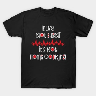 Home Cooking White Text T-Shirt